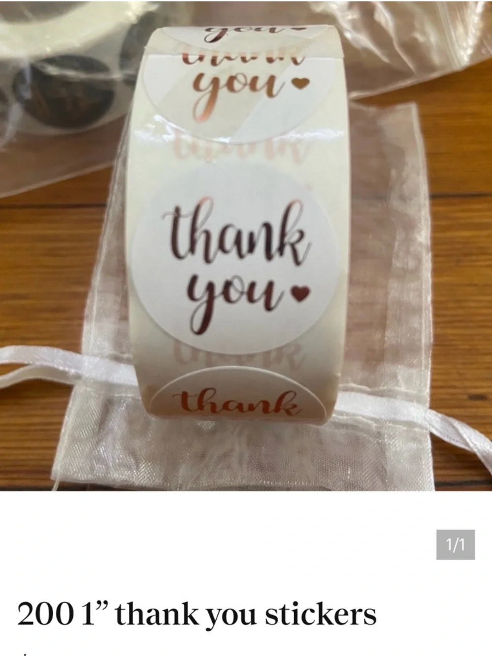 Assorted Thank You Sticker Rolls - Multicolor